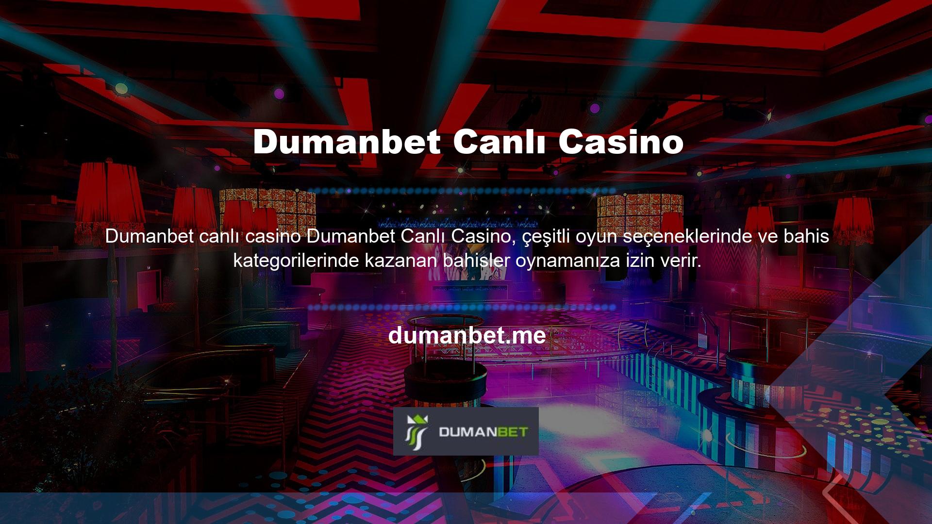 Bahis sitesinin canlı casino oyunları hizmetinde şansınızı deneyebileceğiniz farklı oyun teklifleri bulunmaktadır