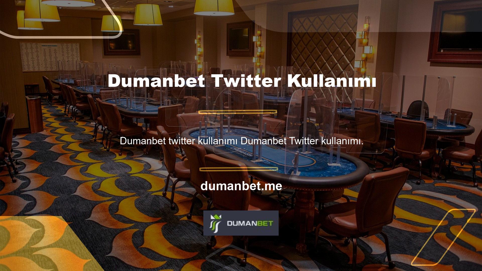 Dumanbet oyunu için bir Twitter hesabı ve sitesi için bir Twitter hesabı oluşturmanız gerekiyor